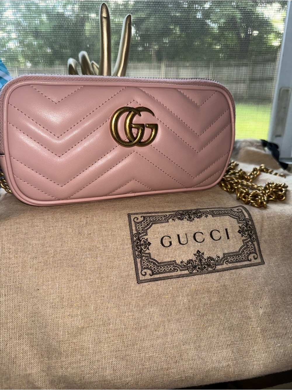 💯 🩷 Gucci GG Triple Zip Mini Marmont - Picture 3 of 14